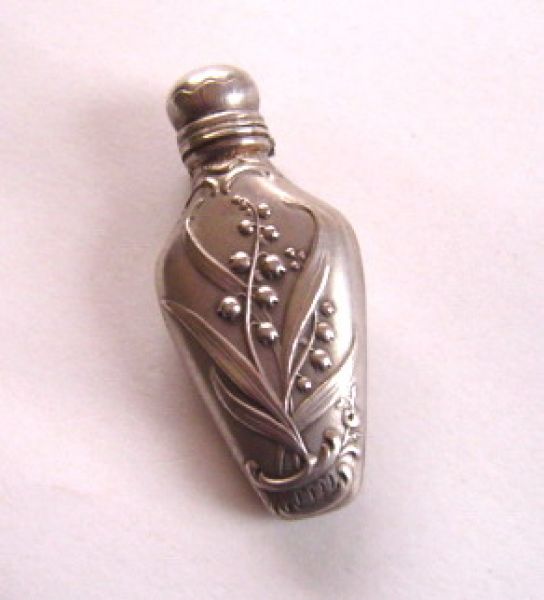 French Silver Chatelaine bottle